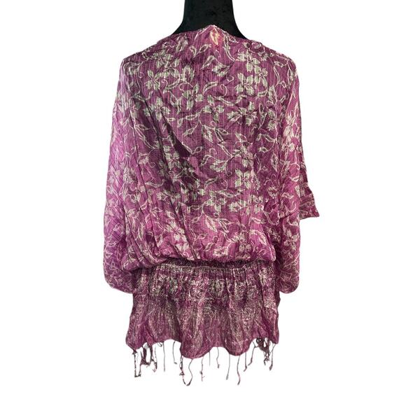 Love Shop Purple Lightweight Beach Coverup/Mini Dress Size S/M - Picture 2 of 3